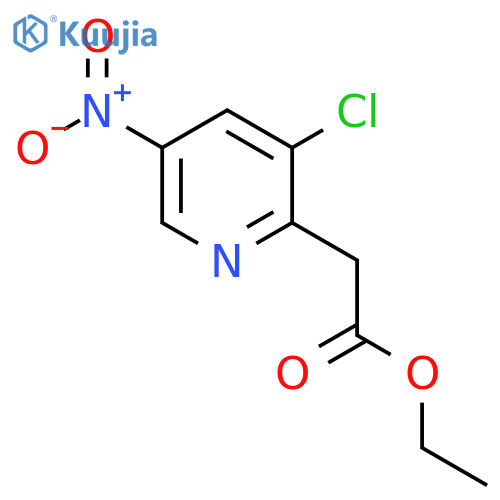Ethyl 3-chloro-5-nitropyridine-2-acetate structure