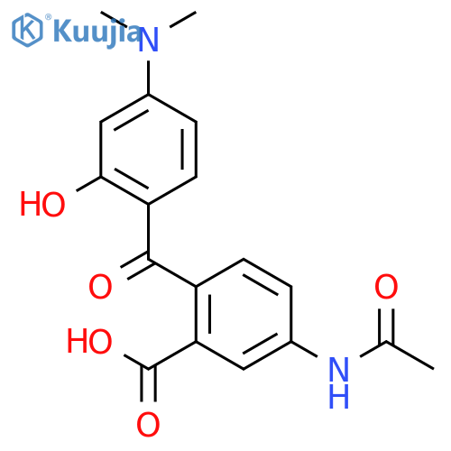 4’-Acetamido-2’-carboxy-4-dimethylamino-2-hydroxybenzophenone structure