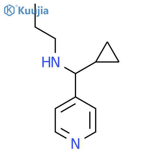 n-(Cyclopropyl(pyridin-4-yl)methyl)propan-1-amine structure