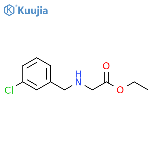 Glycine, N-[(3-chlorophenyl)methyl]-, ethyl ester structure