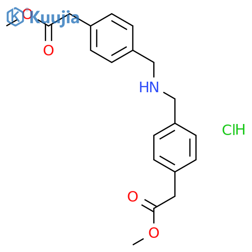 Dimethyl 2,2'-((azanediylbis(methylene))bis(4,1-phenylene))diacetate hydrochloride structure