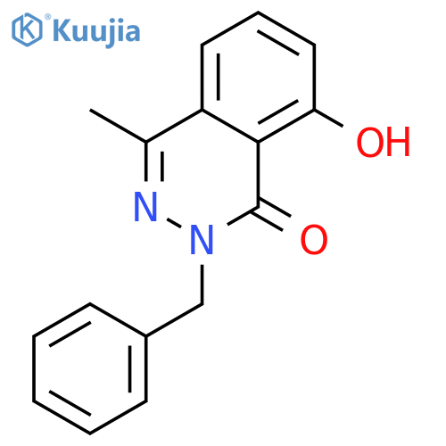 1(2H)-Phthalazinone,8-hydroxy-4-methyl-2-(phenylmethyl)- structure
