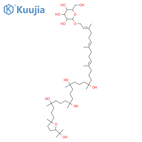 3,7,11,15,19,23,27-Heptamethyl-30-[tetrahydro-5-(1-hydroxy-1-methylethyl)-2-methyl-2-furanyl]-2,6,10-triacontatriene-1,15,19,23,27-pentol; 1-O-α-D-Mannopyranoside structure