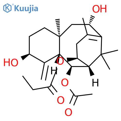 6,10-Methanobenzocyclodecene-3,5,7,11-tetrol,1,2,3,4,4a,5,6,7,8,11,12,12a-dodecahydro-9,12a,13,13-tetramethyl-4-methylene-,5-acetate 7-propanoate, (3S,4aS,5S,6S,7S,11S,12aS)- (9CI) structure