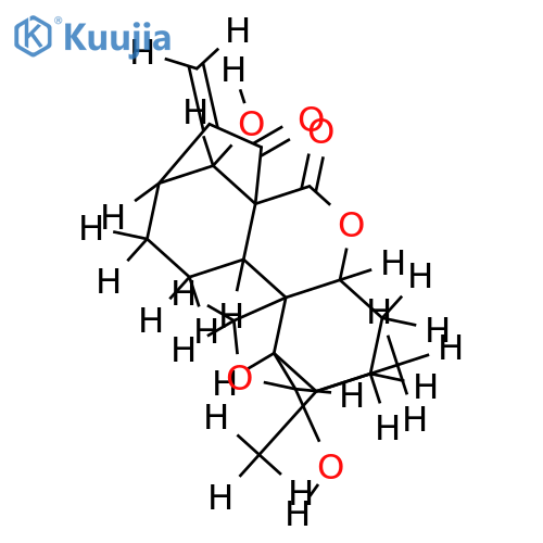 ent-6beta,14alpha-dihydroxy-1,7-epoxy-7,15-dioxo-6,20-hemiketal-6,7-seco-16-kaurene structure