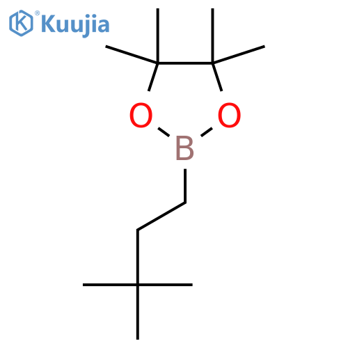 2-(3,3-Dimethylbutyl)-4,4,5,5-tetramethyl-1,3,2-dioxaborolane structure