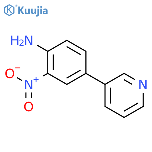 Benzenamine, 2-nitro-4-(3-pyridinyl)- structure