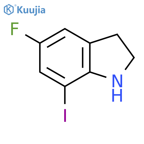 5-Fluoro-7-iodoindoline structure