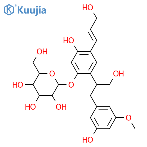 3,8'-Lign-7-ene-3',4,5',6,9,9'-hexol; (7E,8'ξ)-form, 3'-Me ether, 4-O-β-D-glucopyranoside structure