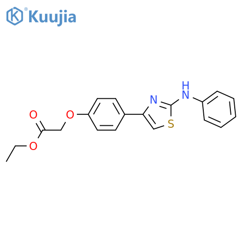 Acetic acid,2-[4-[2-(phenylamino)-4-thiazolyl]phenoxy]-, ethyl ester structure