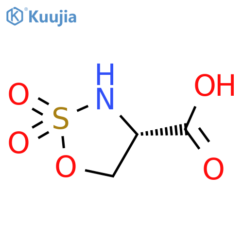 (4S)-2,2-dioxo-1,2lambda6,3-oxathiazolidine-4-carboxylic acid structure