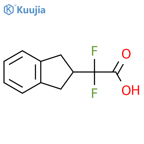 2-(2,3-dihydro-1H-inden-2-yl)-2,2-difluoroacetic acid structure