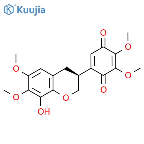 5-[(3S)-8-Hydroxy-6,7-dimethoxy-3,4-dihydro-2H-chromen-3-yl]-2,3-dimethoxycyclohexa-2,5-diene-1,4-dione structure