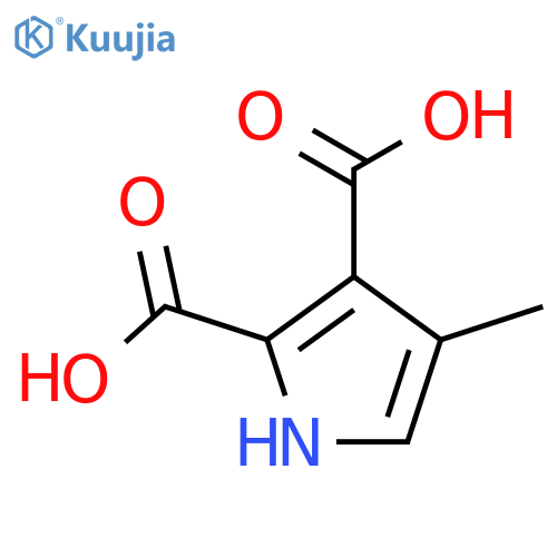 4-Methyl-1H-pyrrole-2,3-dicarboxylic acid; structure