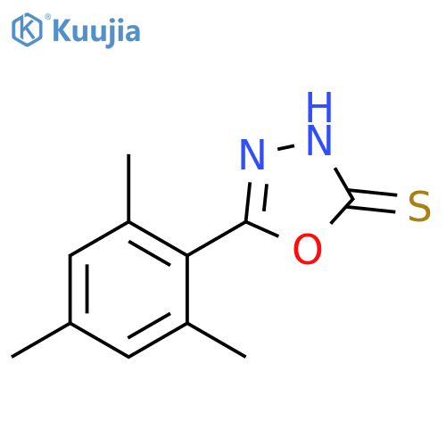 5-(2,4,6-trimethylphenyl)-1,3,4-oxadiazole-2-thiol structure