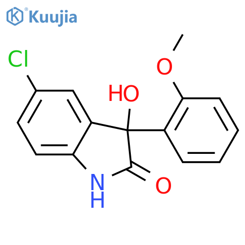 2H-Indol-2-one, 5-chloro-1,3-dihydro-3-hydroxy-3-(2-methoxyphenyl)- structure