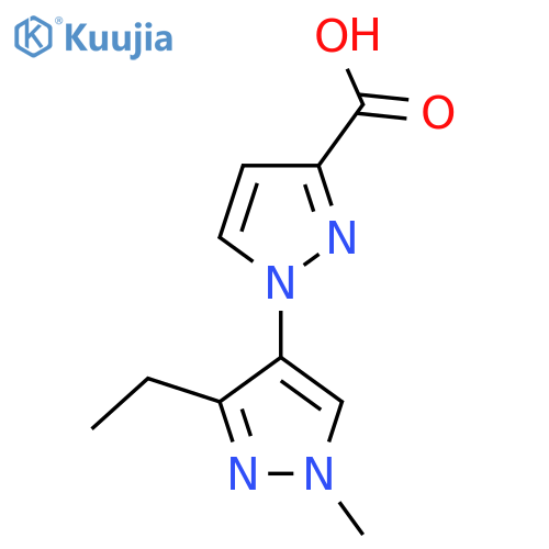1-(3-ethyl-1-methyl-1H-pyrazol-4-yl)-1H-pyrazole-3-carboxylic acid structure