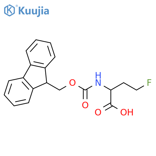 2-({[(9H-fluoren-9-yl)methoxy]carbonyl}amino)-4-fluorobutanoic acid structure