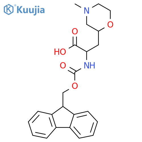 2-({(9H-fluoren-9-yl)methoxycarbonyl}amino)-3-(4-methylmorpholin-2-yl)propanoic acid structure