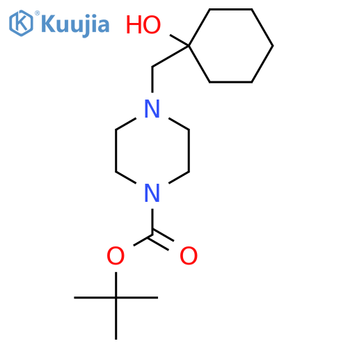 Tert-butyl 4-[(1-hydroxycyclohexyl)methyl]piperazine-1-carboxylate structure