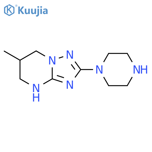 1-{6-methyl-4H,5H,6H,7H-1,2,4triazolo1,5-apyrimidin-2-yl}piperazine structure