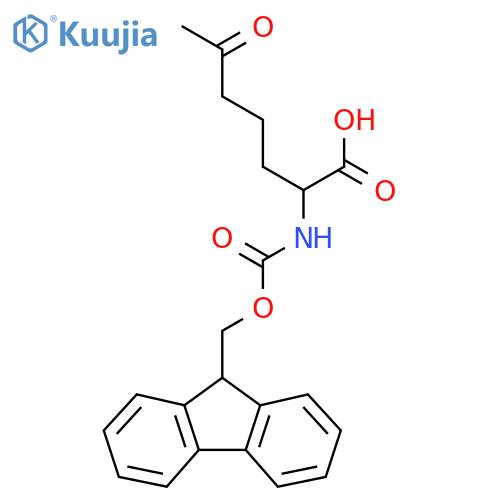 2-({(9H-fluoren-9-yl)methoxycarbonyl}amino)-6-oxoheptanoic acid structure