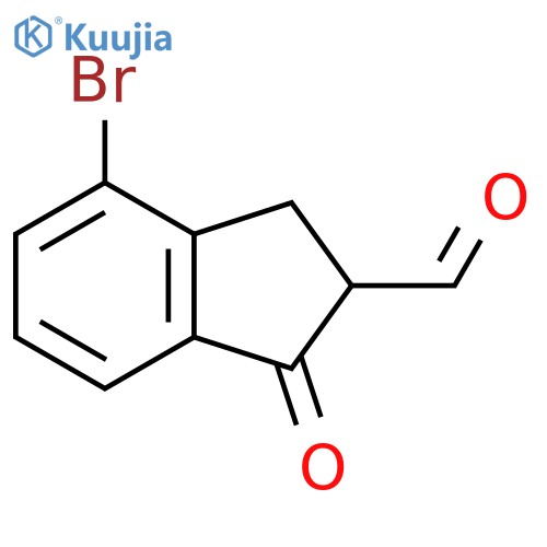 4-bromo-1-oxo-2,3-dihydro-1H-indene-2-carbaldehyde structure