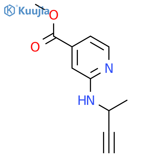 methyl 2-(but-3-yn-2-yl)aminopyridine-4-carboxylate structure
