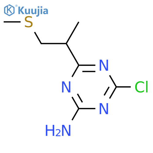 1,3,5-Triazin-2-amine, 4-chloro-6-[1-methyl-2-(methylthio)ethyl]-  structure