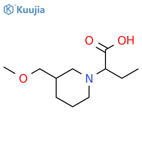2-(3-(methoxymethyl)piperidin-1-yl)butanoic acid structure