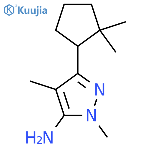 3-(2,2-dimethylcyclopentyl)-1,4-dimethyl-1H-pyrazol-5-amine structure