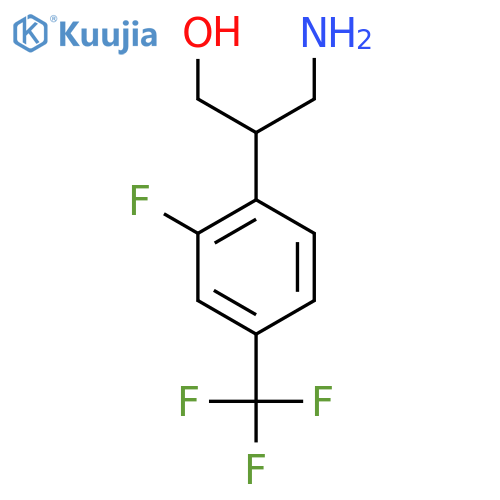 3-amino-2-2-fluoro-4-(trifluoromethyl)phenylpropan-1-ol structure