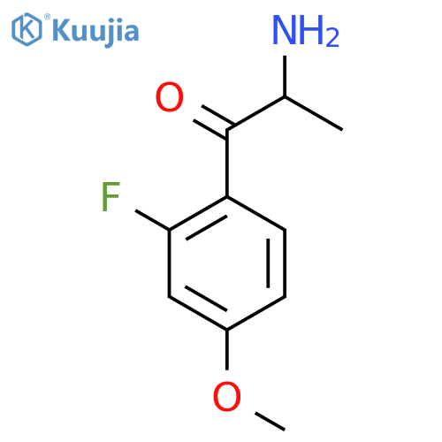 2-amino-1-(2-fluoro-4-methoxyphenyl)propan-1-one structure