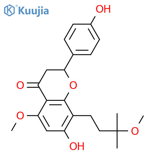 4',5,7-Trihydroxy-8-prenylflavanone; (±)-form, 2'',3''-Dihydro, 3''-methoxy, 5-Me ether structure