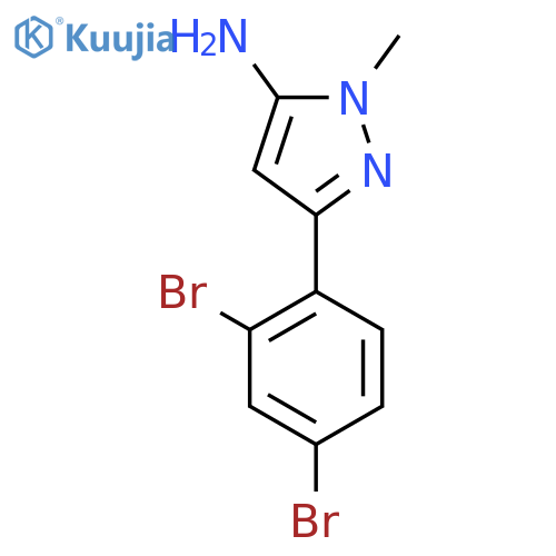 3-(2,4-dibromophenyl)-1-methyl-1H-pyrazol-5-amine structure