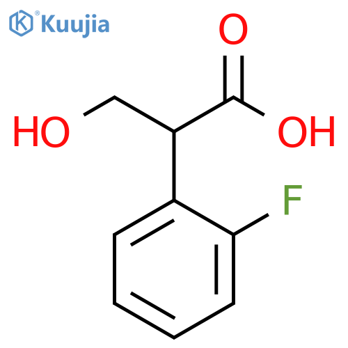 Benzeneacetic acid, 2-fluoro-α-(hydroxymethyl)- structure