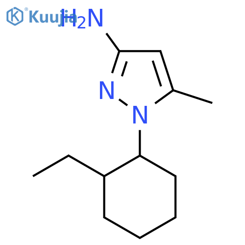 1-(2-ethylcyclohexyl)-5-methyl-1H-pyrazol-3-amine structure