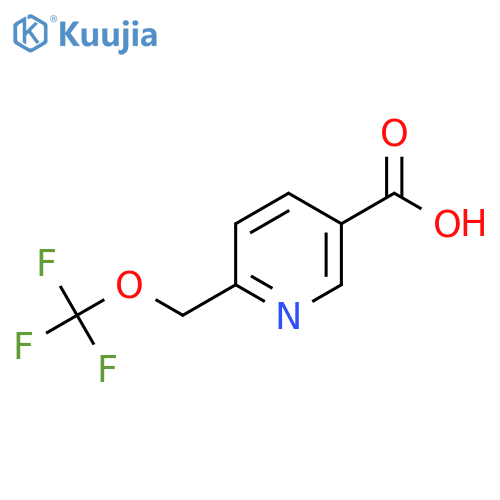 6-[(Trifluoromethoxy)methyl]pyridine-3-carboxylic acid structure