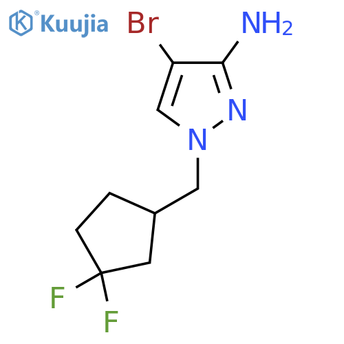 4-bromo-1-[(3,3-difluorocyclopentyl)methyl]-1H-pyrazol-3-amine structure