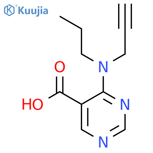 4-(prop-2-yn-1-yl)(propyl)aminopyrimidine-5-carboxylic acid structure
