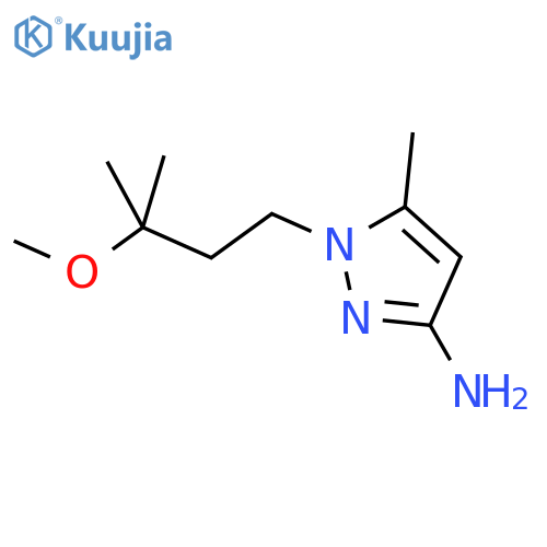 1-(3-methoxy-3-methylbutyl)-5-methyl-1H-pyrazol-3-amine structure