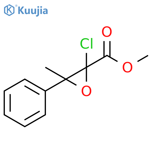 2-Oxiranecarboxylic acid, 2-chloro-3-methyl-3-phenyl-, methyl ester structure