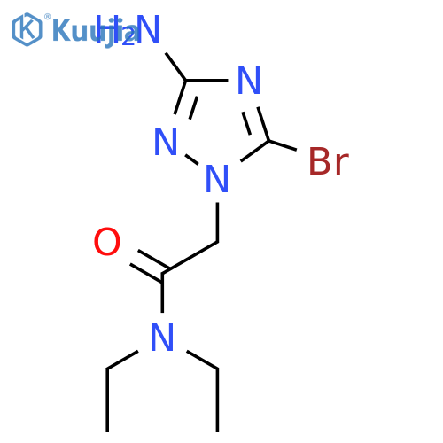 2-(3-amino-5-bromo-1H-1,2,4-triazol-1-yl)-N,N-diethylacetamide structure
