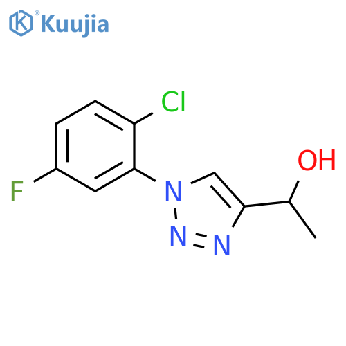 1-1-(2-chloro-5-fluorophenyl)-1H-1,2,3-triazol-4-ylethan-1-ol structure