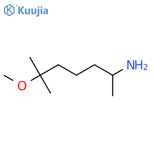 6-methoxy-6-methylheptan-2-amine structure