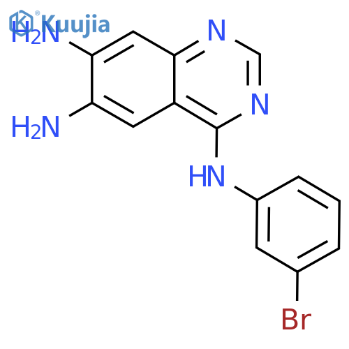 N4-(3-bromophenyl)quinazoline-4,6,7-triamine structure