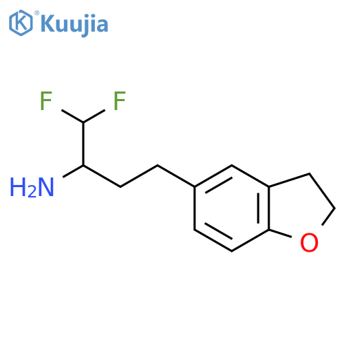 4-(2,3-dihydro-1-benzofuran-5-yl)-1,1-difluorobutan-2-amine structure