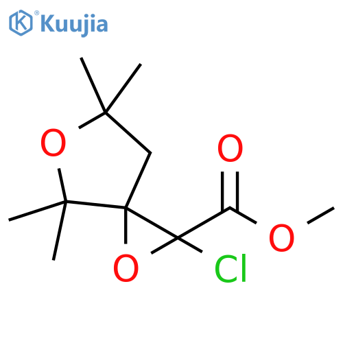 1,5-Dioxaspiro[2.4]heptane-2-carboxylic acid, 2-chloro-4,4,6,6-tetramethyl-, methyl ester structure