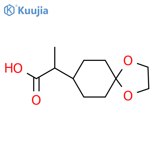 2-(1,4-dioxaspiro[4.5]decan-8-yl)propanoic acid structure