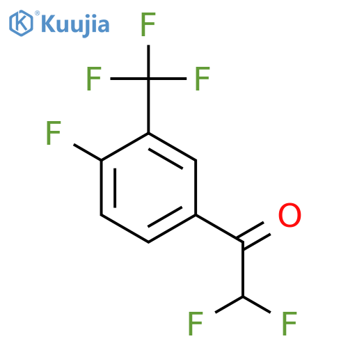 2,2-difluoro-1-4-fluoro-3-(trifluoromethyl)phenylethan-1-one structure